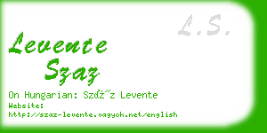 levente szaz business card